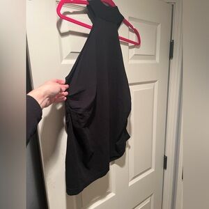 Eloquii Black Asymmetrical and Ruched Top. Size 14/16.